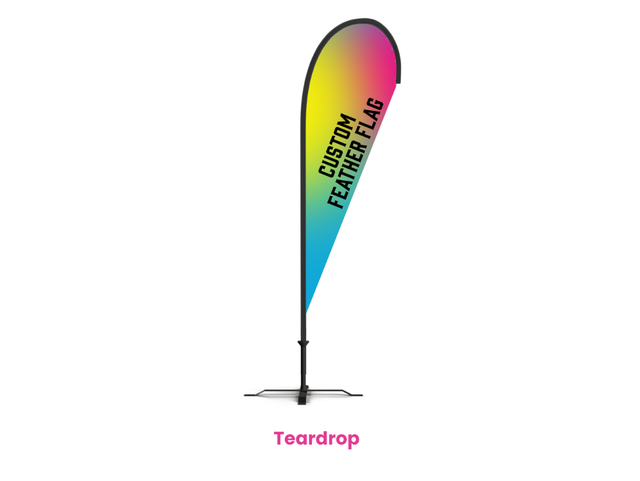 teardrop feather flag