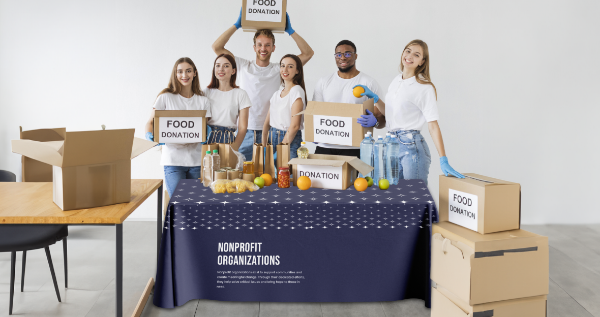 Custom displays for non-profit organizations