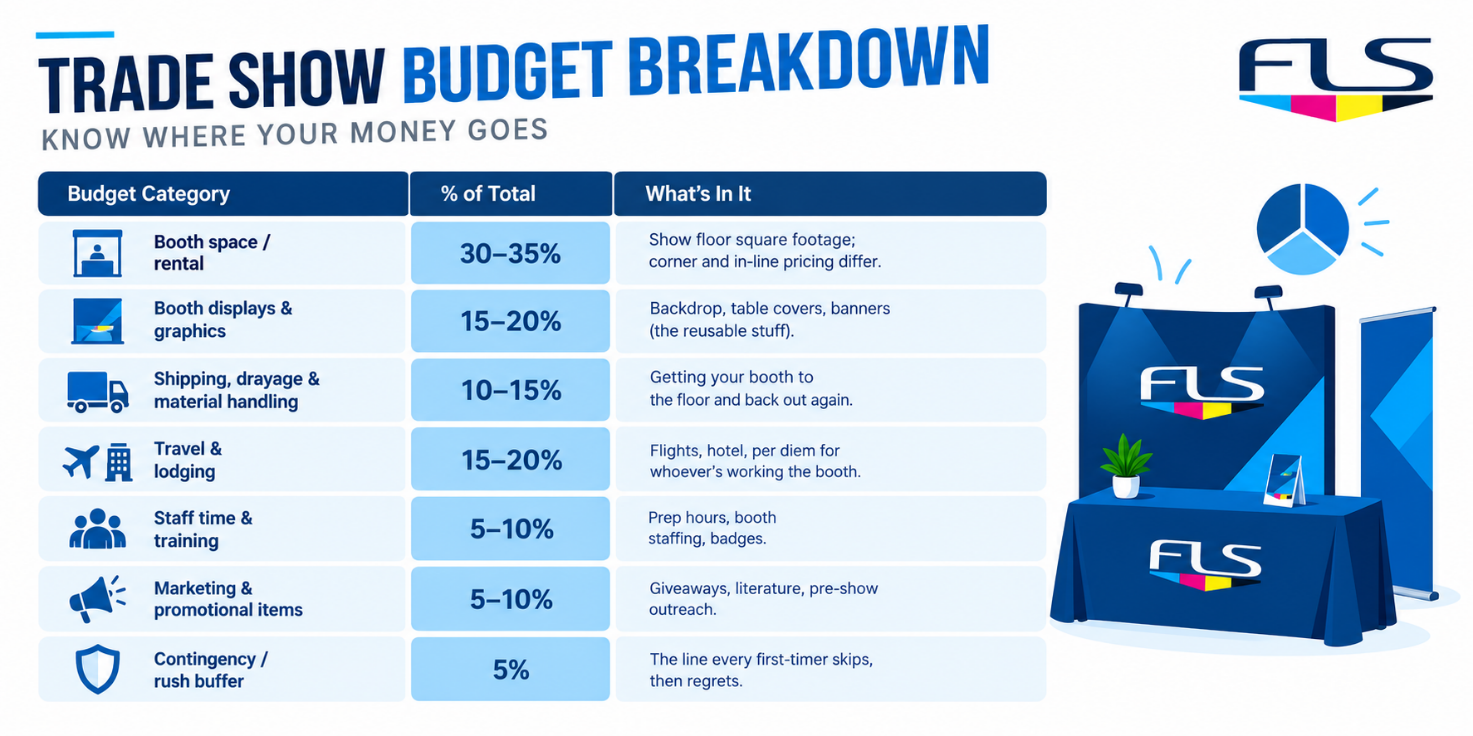 trade show budget breakdown infographic 