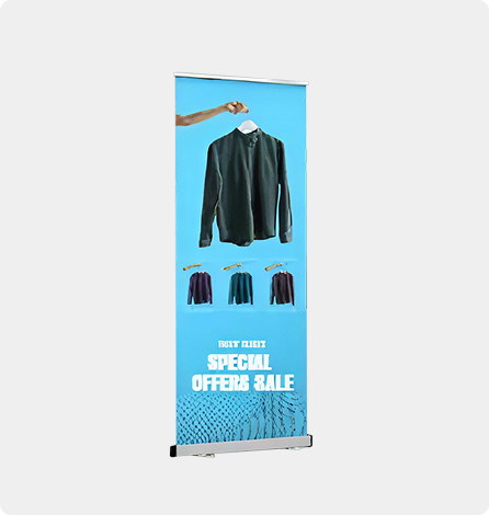 Retractable banner display for retail and events