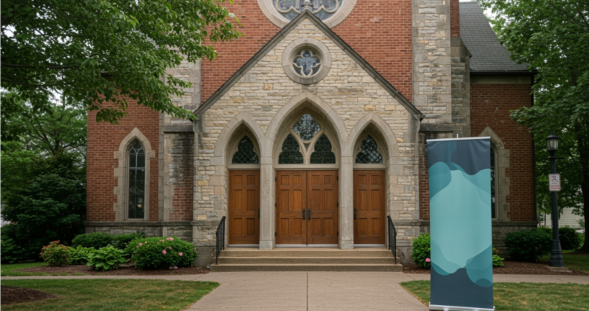 Custom banners for churches and faith groups