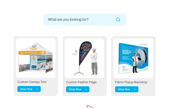 Online design tool interface showing product customization options