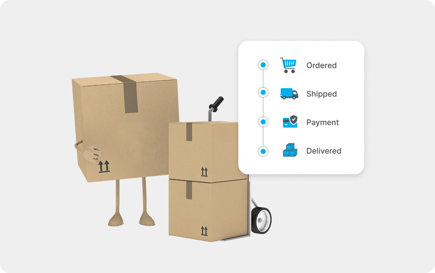 Complete your order and track shipment delivery