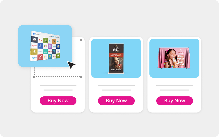 Select your preferred product for customization